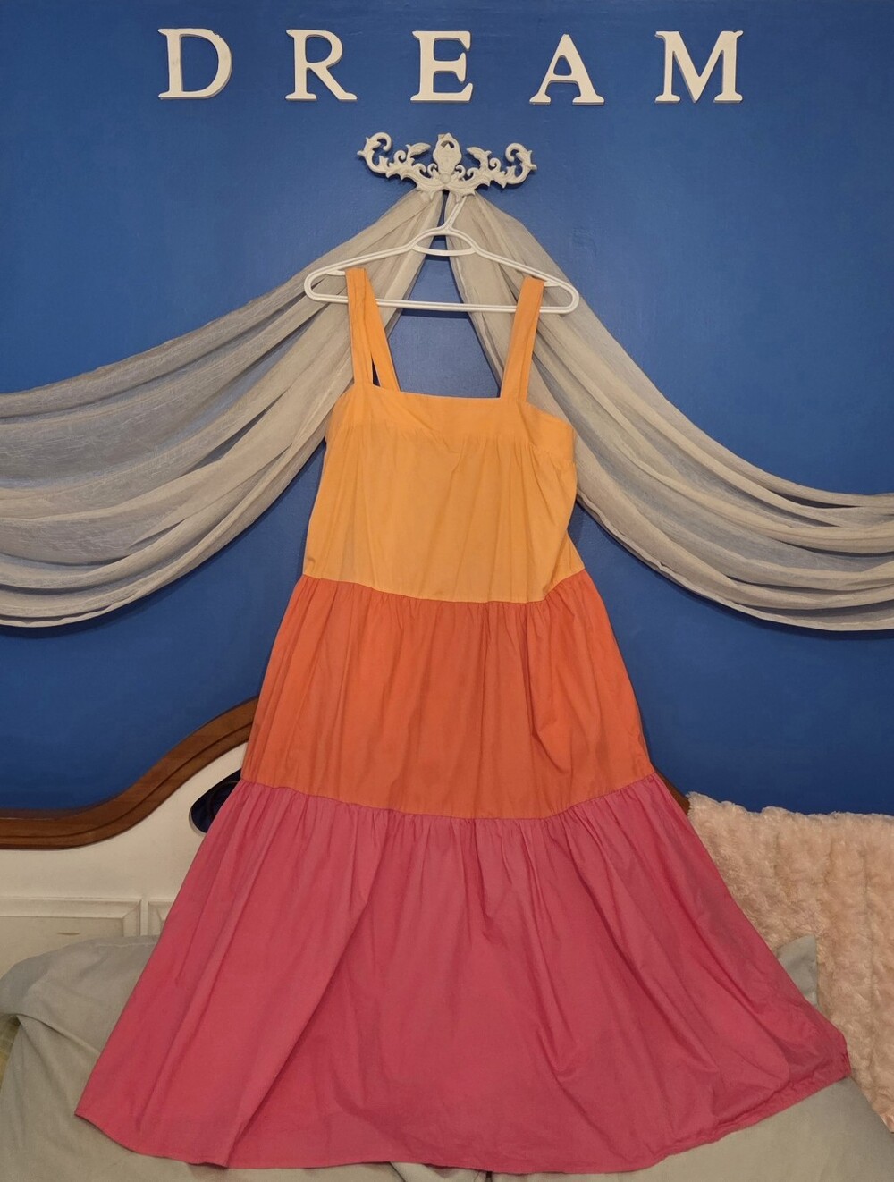 Joe Fresh Tiered Colorblock Maxi Dress (M) - Picture 2 of 5